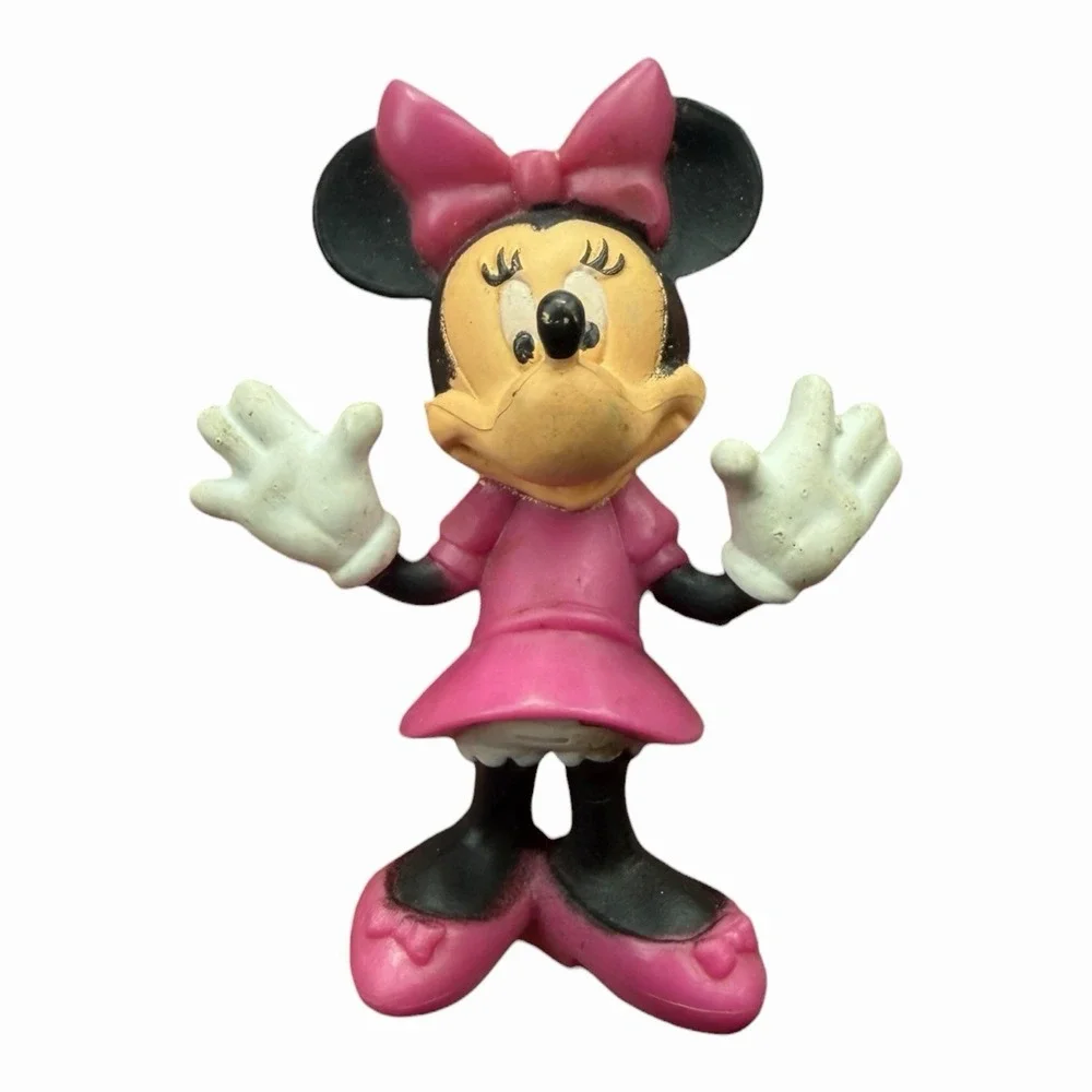 Disney Vintage Minnie Mouse Pink Dress Figure‎ 2